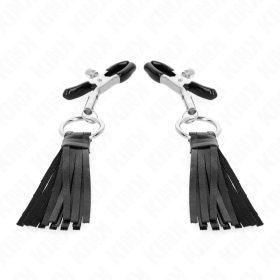   KINK – Fekete, bojt díszes, állítható mellbimbócsipesz, 6 cm