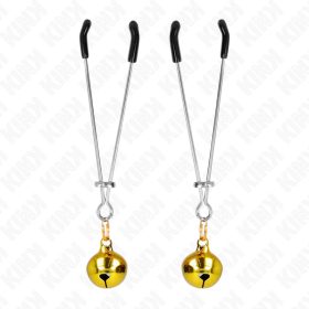 KINK – Arany színű, csengős mellbimbócsipesz, 7 cm