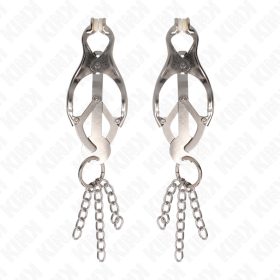   KINK – Japán clover állítható mellcsipesz lánccal, ezüst