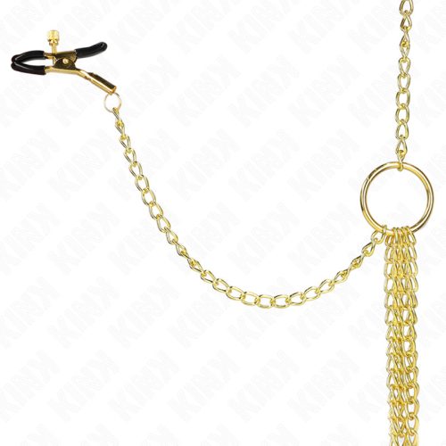 KINK – Állítható mellbimbó- és szeméremajakcsipesz szett, arany színű, 4 részes