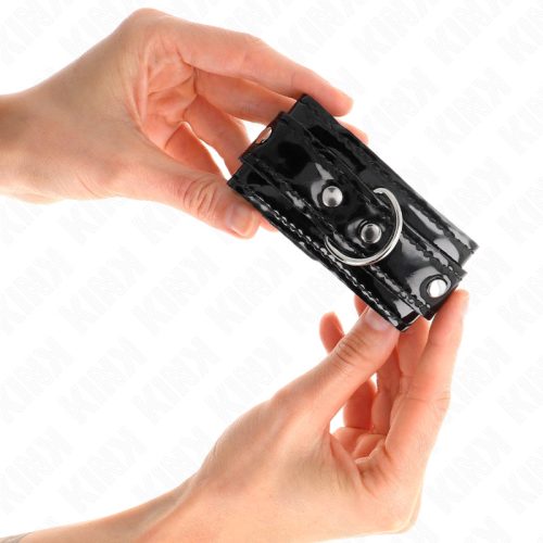 KINK – Fényes neoprén csuklópánt szett, állítható, fekete