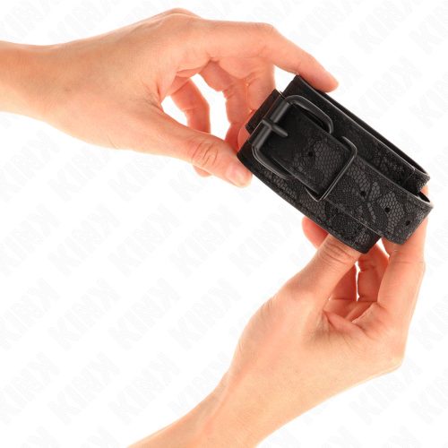 KINK – Csipkés csuklórögzítő bilincs állítható mérettel, fekete