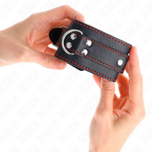 KINK – Párnázott, állítható csuklópánt szett, fekete–piros
