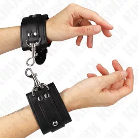   KINK – Zárható, állítható csuklóbilincs párnázással, fekete