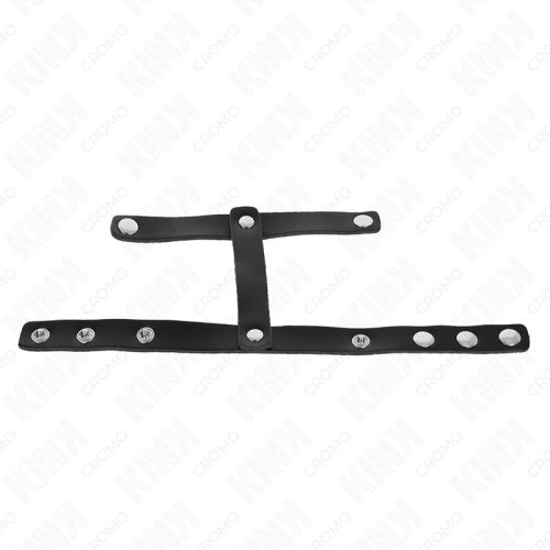 KINK – Állítható vegán bőr péniszgyűrű golyófogó szíjjal