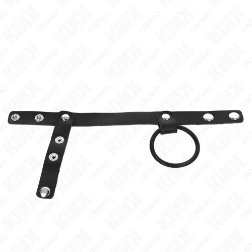 KINK – Szilikon péniszgyűrű műbőr heregyűrűvel