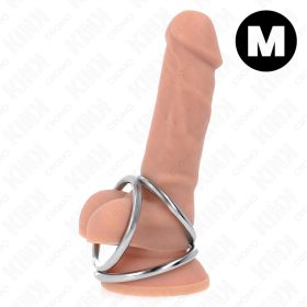   KINK – Tripla krómozott fém péniszgyűrű, 3,8–5 cm, masszív