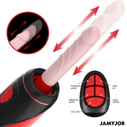 JAMYJOB – PYSTON automata dildó maszturbátor távirányítóval, újratölthető