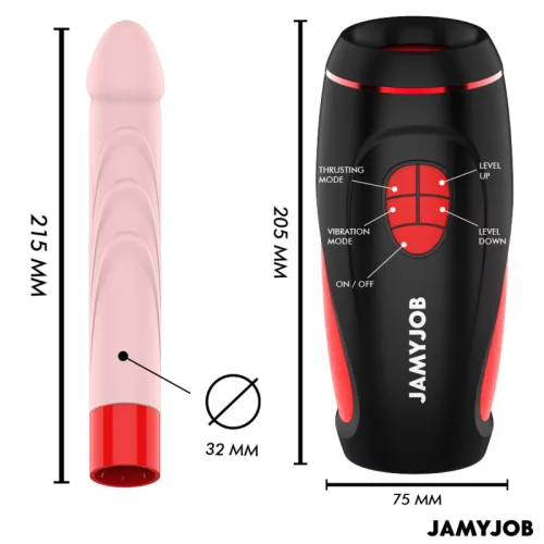 JAMYJOB – PYSTON automata dildó maszturbátor távirányítóval, újratölthető