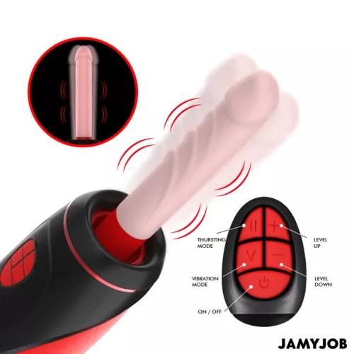 JAMYJOB – PYSTON automata dildó maszturbátor távirányítóval, újratölthető
