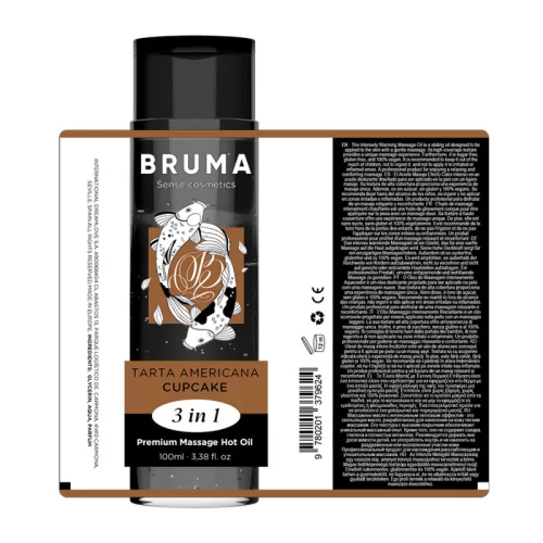 BRUMA – Premium 3 az 1-ben melegítő masszázsolaj, muffin ízű, 100 ml