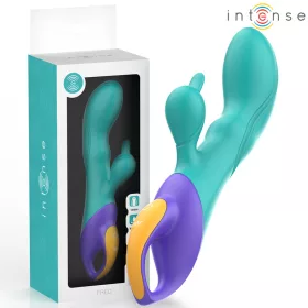   INTENSE – Fred nyuszis vibrátor, újratölthető, 19,7 cm, kék