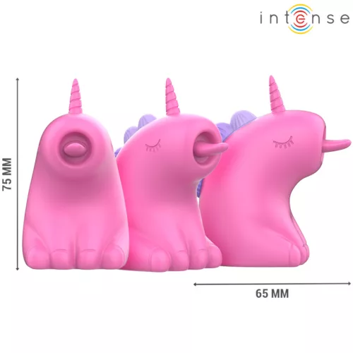 INTENSE – Pinkie újratölthető csiklóizgató 360°-ban forgó nyelvvel, unikornis