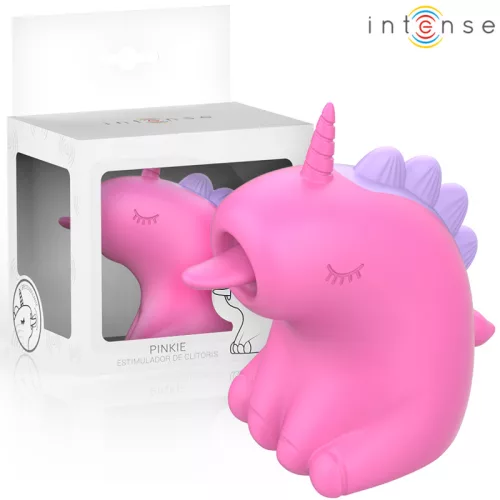 INTENSE – Pinkie újratölthető csiklóizgató 360°-ban forgó nyelvvel, unikornis