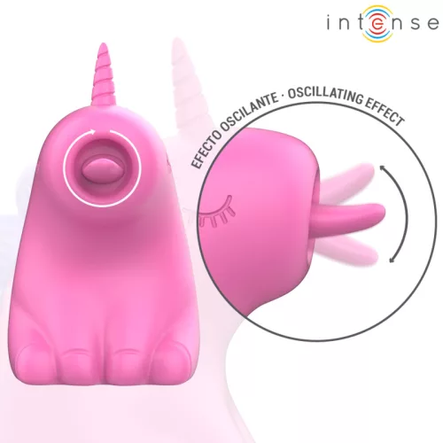 INTENSE – Pinkie újratölthető csiklóizgató 360°-ban forgó nyelvvel, unikornis