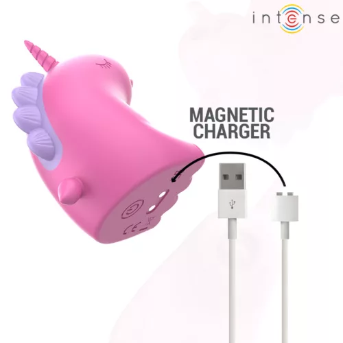 INTENSE – Pinkie újratölthető csiklóizgató 360°-ban forgó nyelvvel, unikornis