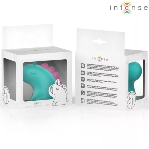 INTENSE – Trixie unikornis nyelvstimulátor pulzáló funkcióval, újratölthető, zöld