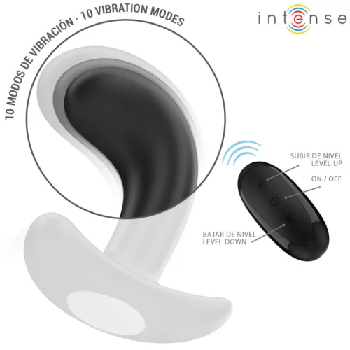 INTENSE – Chandler távirányítós anál plug, 10 rezgésmód, újratölthető, fekete
