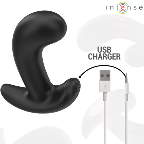 INTENSE – Chandler távirányítós anál plug, 10 rezgésmód, újratölthető, fekete