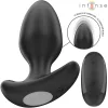 INTENSE – Joey távirányítós vibrációs anál plug, 10 rezgésmód, újratölthető, fekete
