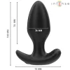 INTENSE – Joey távirányítós vibrációs anál plug, 10 rezgésmód, újratölthető, fekete
