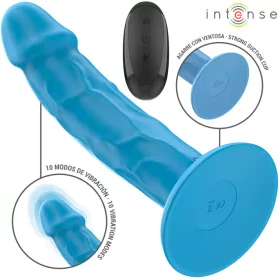   INTENSE – Phoebe realisztikus távirányítós vibrátor, 10 rezgésmód, újratölthető, kék