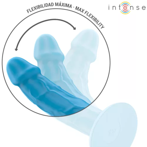 INTENSE – Phoebe realisztikus távirányítós vibrátor, 10 rezgésmód, újratölthető, kék