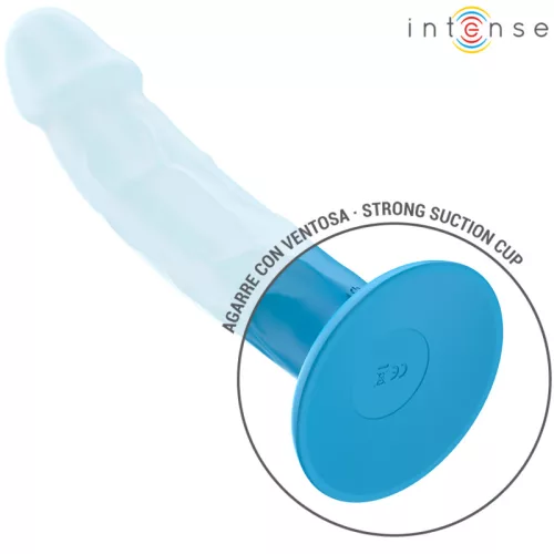 INTENSE – Phoebe realisztikus távirányítós vibrátor, 10 rezgésmód, újratölthető, kék