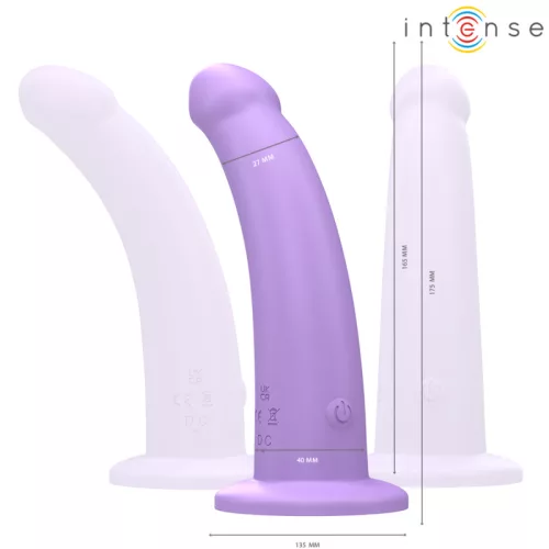 INTENSE – Eddie távirányítós vibrátor tapadókoronggal, 10 rezgésmód, újratölthető, lila