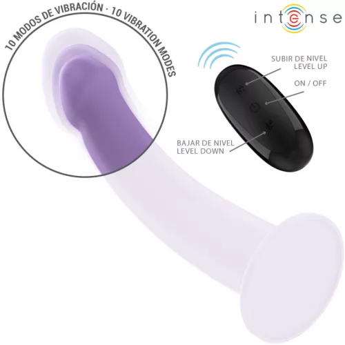 INTENSE – Eddie távirányítós vibrátor tapadókoronggal, 10 rezgésmód, újratölthető, lila