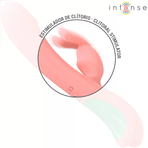 INTENSE – Rachel újratölthető nyuszis vibrátor oszcilláló fejjel, 5 rezgésmód, pink