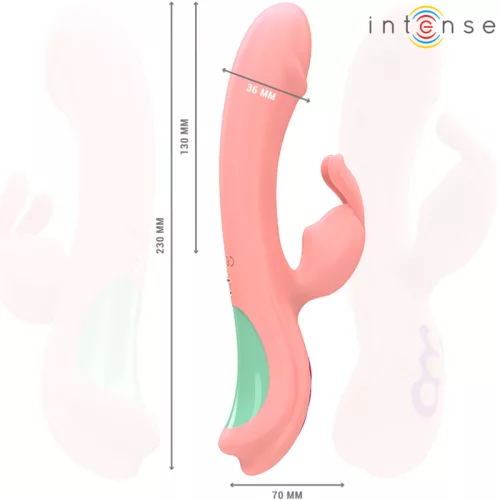 INTENSE – Rachel újratölthető nyuszis vibrátor oszcilláló fejjel, 5 rezgésmód, pink