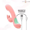 INTENSE – Rachel újratölthető nyuszis vibrátor oszcilláló fejjel, 5 rezgésmód, pink