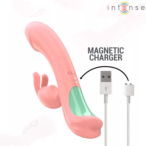INTENSE – Rachel újratölthető nyuszis vibrátor oszcilláló fejjel, 5 rezgésmód, pink
