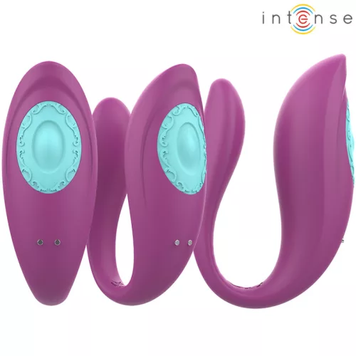 INTENSE – Annie U alakú vibrátor és stimulátor távirányítóval, újratölthető, lila