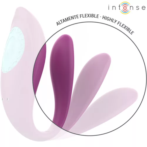 INTENSE – Annie U alakú vibrátor és stimulátor távirányítóval, újratölthető, lila