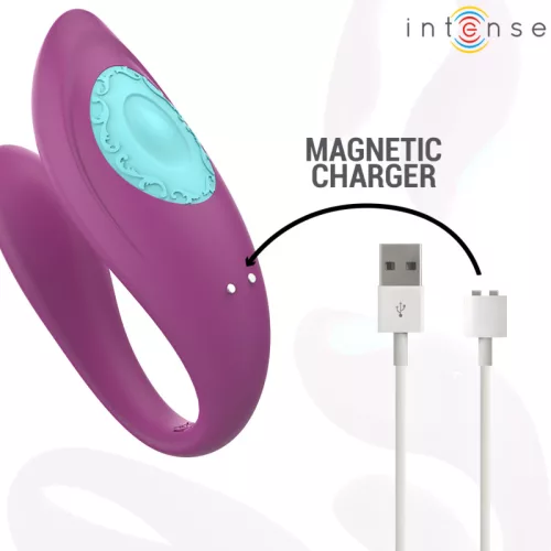 INTENSE – Annie U alakú vibrátor és stimulátor távirányítóval, újratölthető, lila