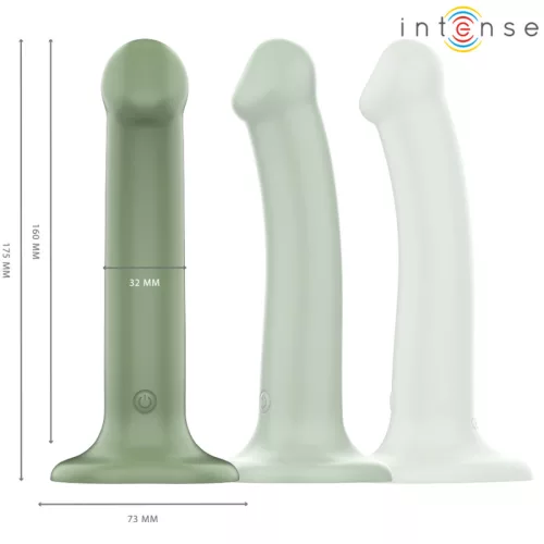 INTENSE – Becca távirányítós vibrátor tapadókoronggal, újratölthető, 10 rezgésmód, zöld