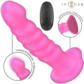  INTENSE – Cindy spirál dizájnú távirányítós vibrátor, 10 rezgésmód, újratölthető, rózsaszín, 19 cm