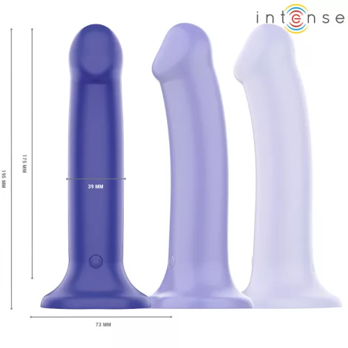 INTENSE – Victoria távirányítós vibrátor tapadókoronggal, 10 rezgésmód, újratölthető, sötétkék