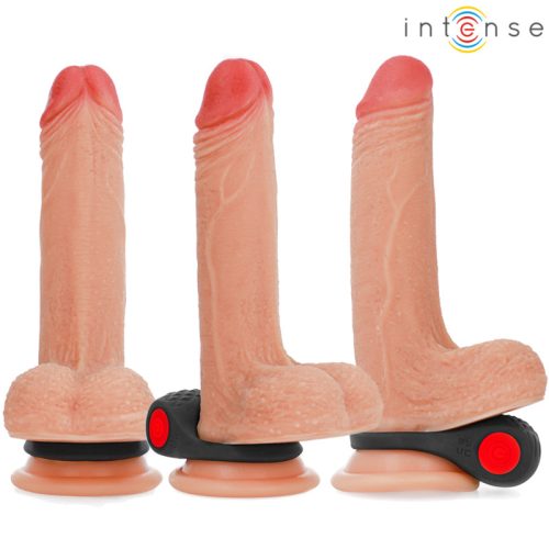INTENSE – Clover vibrációs szilikon gyűrű, 10 rezgési mód, fekete (USB-s, távirányítós)
