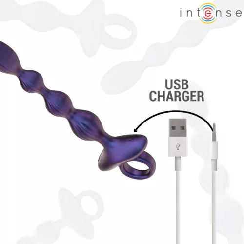 INTENSE – Jackie távirányítós vibrációs anál plug, 10 rezgésmód, újratölthető, fekete