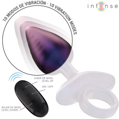 INTENSE – Michael távirányítós vibrációs anál plug, 10 rezgésmód, újratölthető, fekete