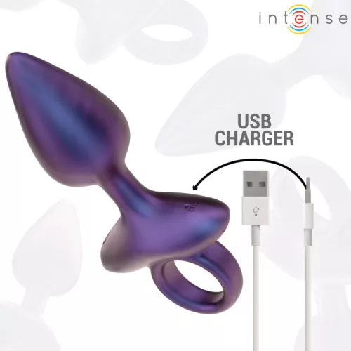 INTENSE – Michael távirányítós vibrációs anál plug, 10 rezgésmód, újratölthető, fekete