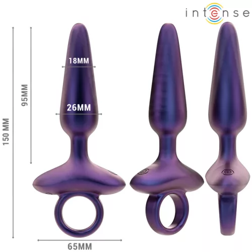 INTENSE – Marlon távirányítós vibrációs anál plug, 10 rezgésmód, újratölthető, fekete
