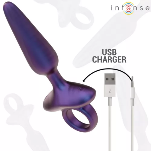 INTENSE – Marlon távirányítós vibrációs anál plug, 10 rezgésmód, újratölthető, fekete