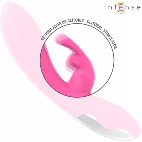 INTENSE – Randall újratölthető nyuszis vibrátor, 10 rezgésmód, rózsaszín, 19,8 cm