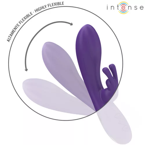 INTENSE – Randall újratölthető nyuszis vibrátor, 10 rezgésmód, lila, 19,8 cm