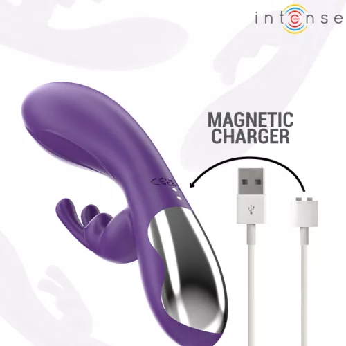 INTENSE – Randall újratölthető nyuszis vibrátor, 10 rezgésmód, lila, 19,8 cm