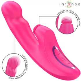   INTENSE – Emi 3 az 1-ben multifunkciós újratölthető vibrátor, 13,5 cm, 10 rezgésmód, rózsaszín